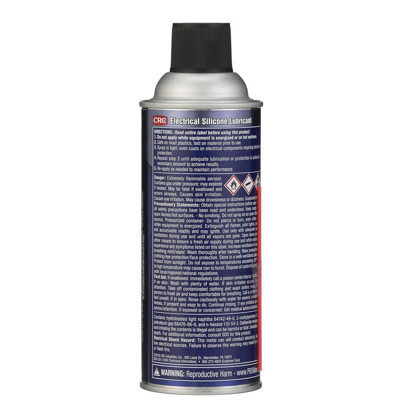CRC Electrical Silicone Lubricant 02094  10 Wt Oz Premium Grade Silicone Aerosol for High Temperature Applications - Image 2