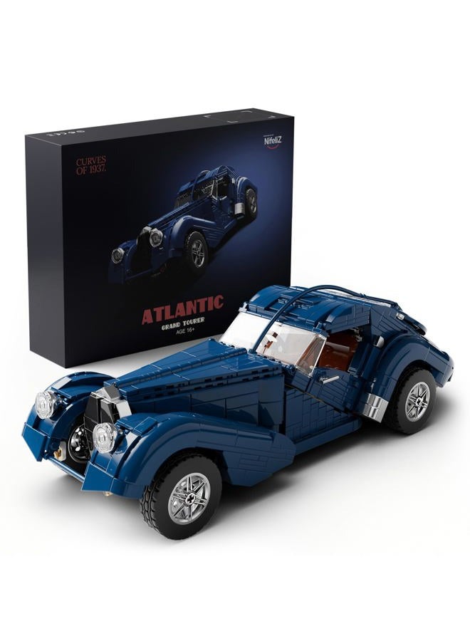 Nifeliz Atlantic Sports Car Building Set for Adults, 1:14 Scale Vintage Grand Tourer Model Set, Collectible Classic Vehicle Building Model Gift for Car Lovers (1,127 PCS, NF10320) - Image 1