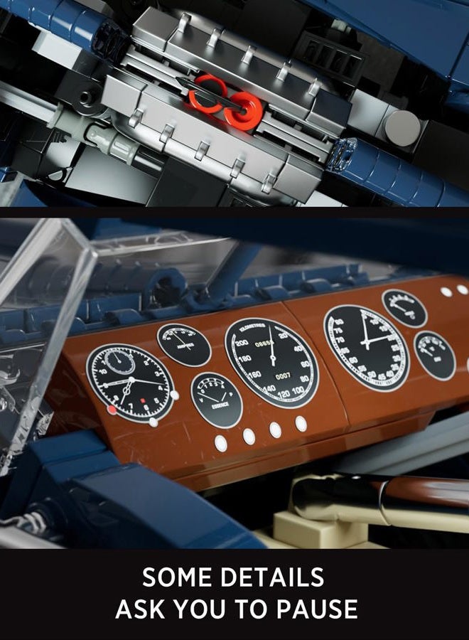 Nifeliz Atlantic Sports Car Building Set for Adults, 1:14 Scale Vintage Grand Tourer Model Set, Collectible Classic Vehicle Building Model Gift for Car Lovers (1,127 PCS, NF10320) - Image 5