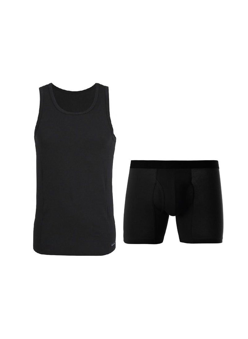 Generic - Boxer Style Shirt + Underpants Set Size L - Black - Image 1