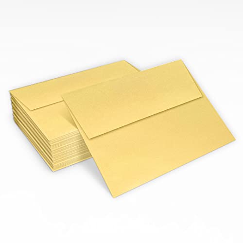 LUXPaper A2 Invitation Envelopes | Peel & Press | 4 3/8" x 5 3/4" | Gold Metallic | 80lb. Text | 50 Qty - Image 5