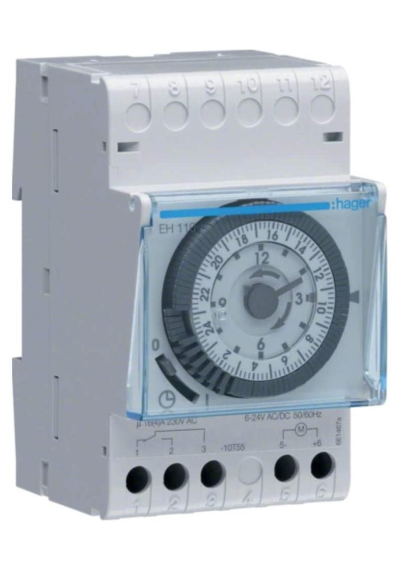هاجر مؤقت ميكانيكي من هاجر 24 ساعة مفتاح مؤقت للسكك الحديدية قابل للبرمجة يوميًا EH110 230V 16A - فرنسا - Image 1