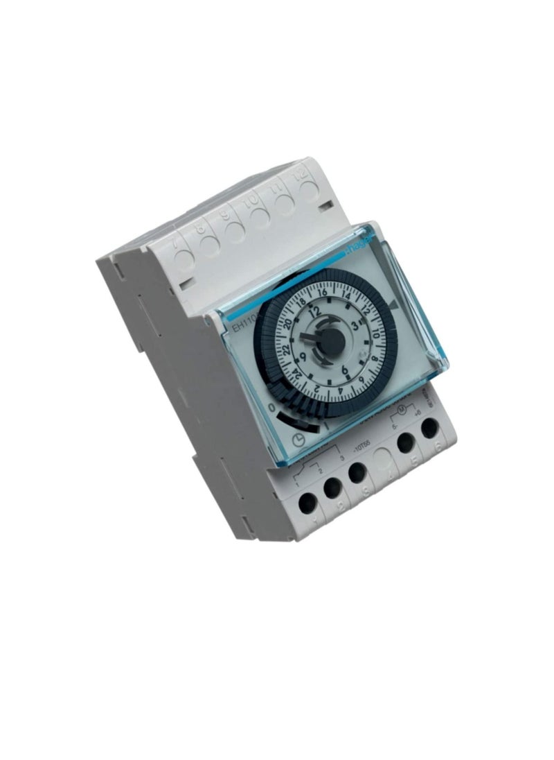 Hager - Hager Mechanical Timer 24 Hours Daily Programmable Din Rail Timer Switch EH110 230V 16A - France - Image 1