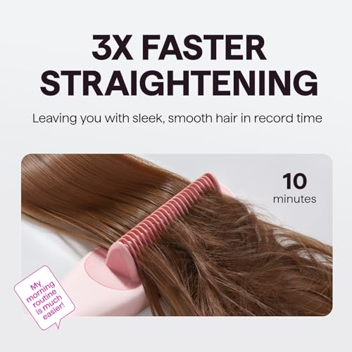 Wavytalk Pro Steam Hair Straightener Brush, Steamline Pro 3 in 1 Straightening Brush, Steam Reduces Damage, Nourishes Hair, and Expedites Straightening - Image 5