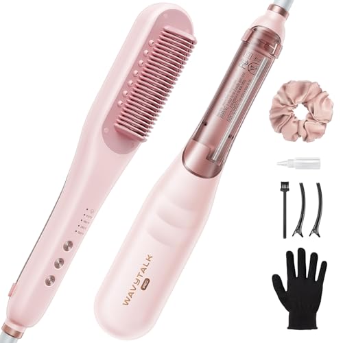 Wavytalk Pro Steam Hair Straightener Brush, Steamline Pro 3 in 1 Straightening Brush, Steam Reduces Damage, Nourishes Hair, and Expedites Straightening - Image 1