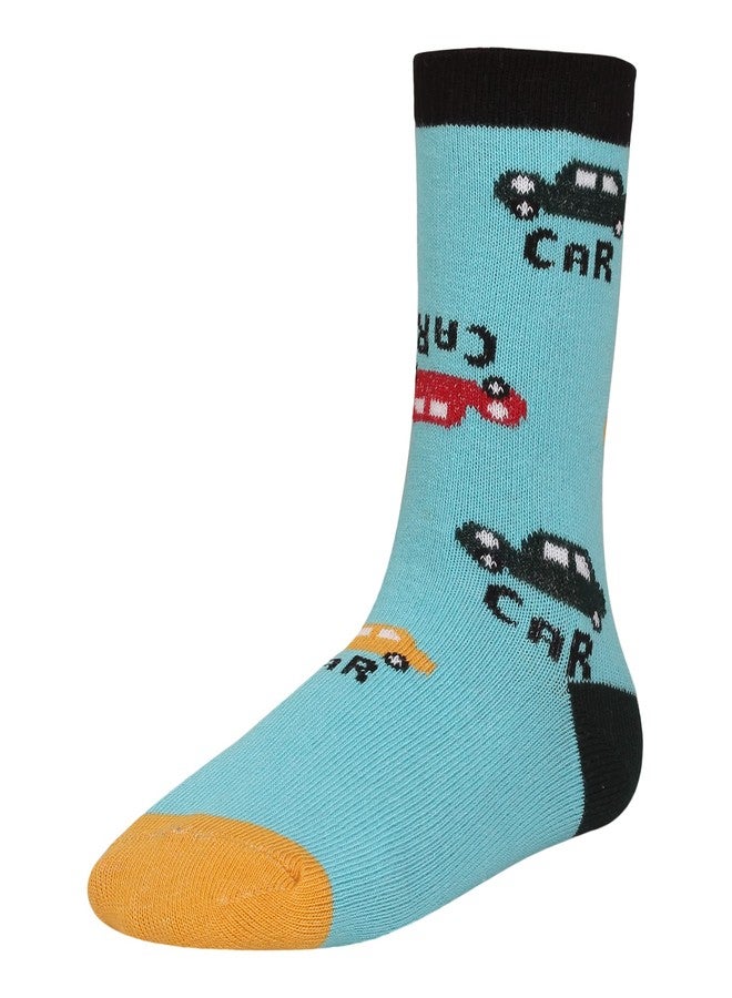 CREATURE Girls And Boys Printed Multicolored Cotton Socks CRE-KIDS-P5-120 (6-7 YEARS) - Image 5