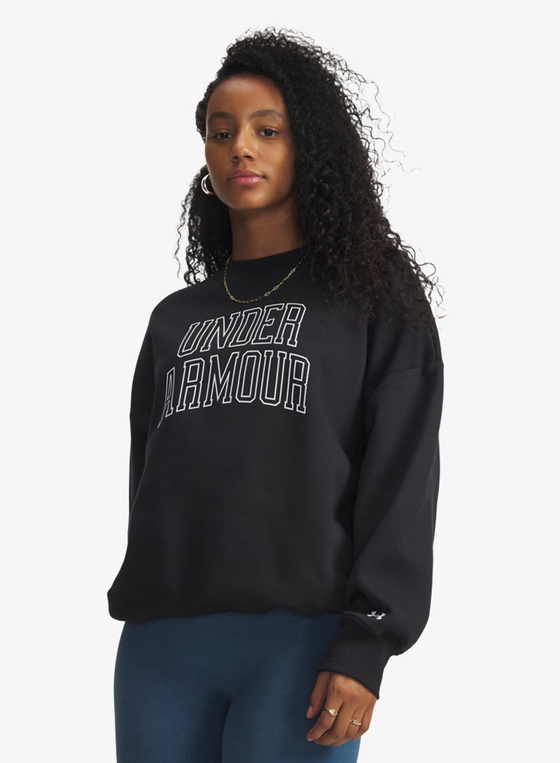 UNDER ARMOUR Rival Fleece Oversized Varsity Sweatshirt - Image 1
