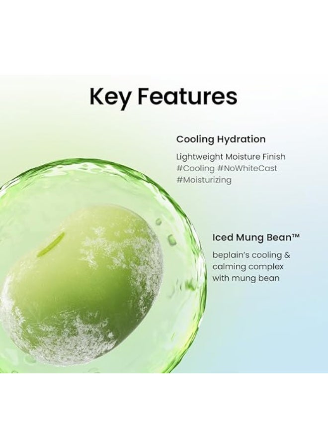 beplain Mung Bean Cooling Moisturizing Sunscreen SPF 50 | Lightweight Moisturizing, No White Cast | Gentle for Sensitive Skin | Korean Skincare (1.69 fl oz / 50 ml) - Image 3