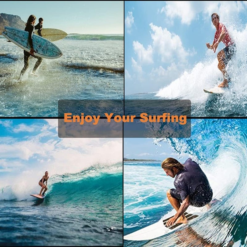 Nonebranded Surfboard Traction Pads, 4Pieces Black Surfing Front Traction Anti-Slip Pad for Surfboards, Skimboards, Shortboards, Longboards and Kayak - Image 5
