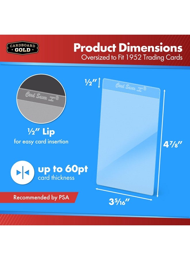 Cardboard Gold Cardboard Gold Card Saver 1 - 50 Count - Semi Rigid Card Holder, Trading Card Protectors - PSA-Approved Cardsaver for Baseball, Trading, Sports Cards - Card Sleeves, Binder, & Storage Box Compatible  - Image 2
