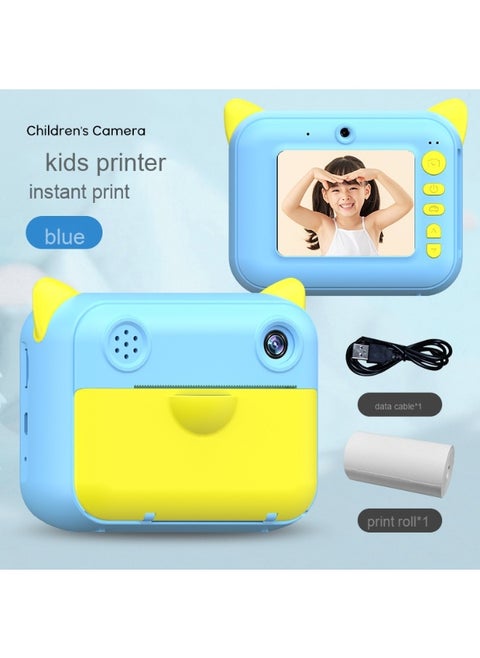 Instant Print Camera for Kids – 48MP, 2.4” IPS Screen, Ink-Free Thermal Printing, Includes 3 Rolls of Paper & Up to 32G Memory Card