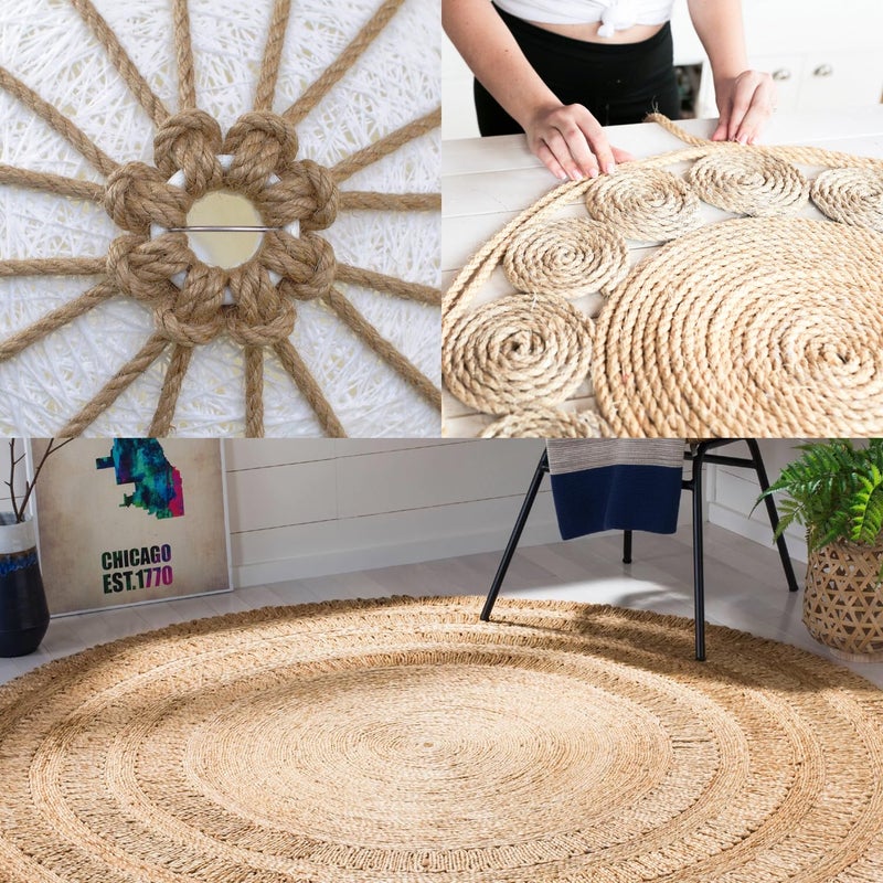 Vanhench Jute Rope 5MM (1/5 inch) 100 ft 6Ply Twisted Heavy Duty and Thick Twine Rope Bulk for Crafts Projects Cat Scratcher Post Tree Gift Wrapping Arts & Crafts Home Decoration Packing Christmas - Image 5
