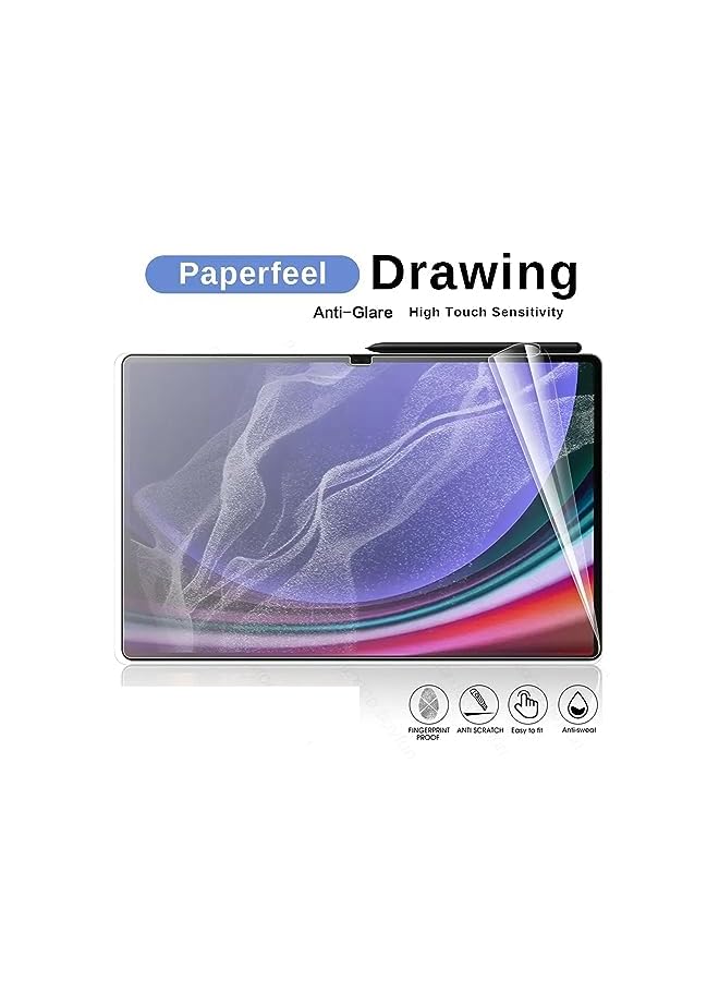 erorex 2Pcs Paper Feel Compatible With Samsung Galaxy Tab S9 Ultra Paper Screen Protector 14.6 Inch 2023 Release Like Paper Write Draw Soft Film Soft Film Anti Scratch No Bubble 14.6 Inch  - Image 4