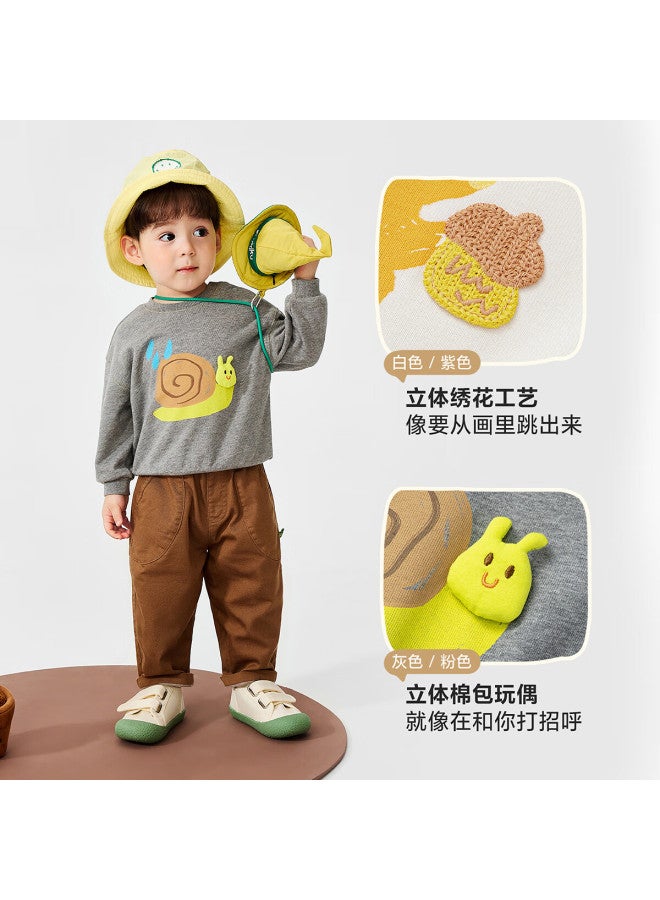 Minibala [artist Collaboration] Kids Baby Sweatshirt Soft Skin Cute 3d Pattern  Spring New Arrival