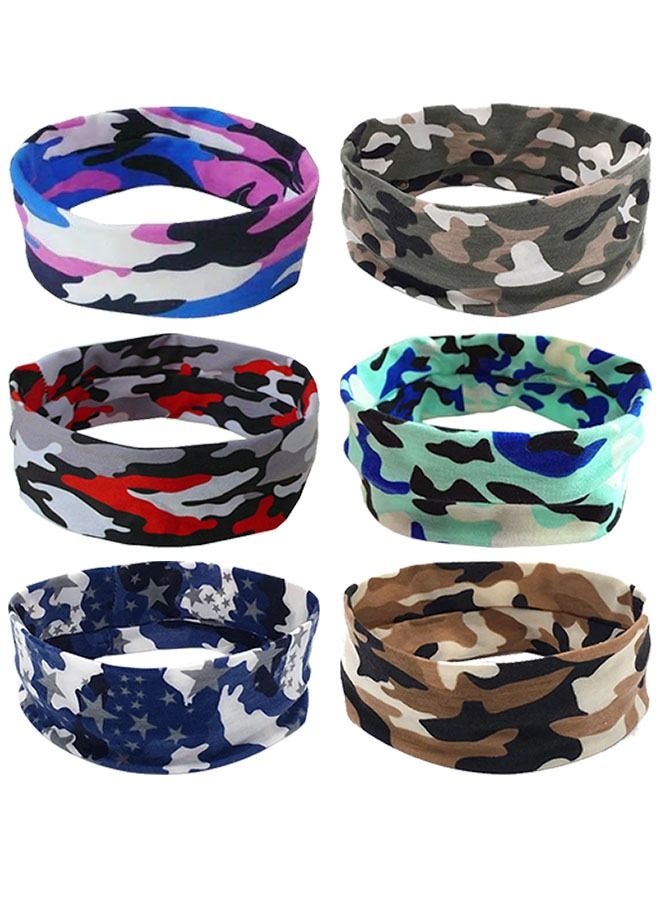 ZCM-HAPPY 6-Piece Sweat-wicking Sports Headbands