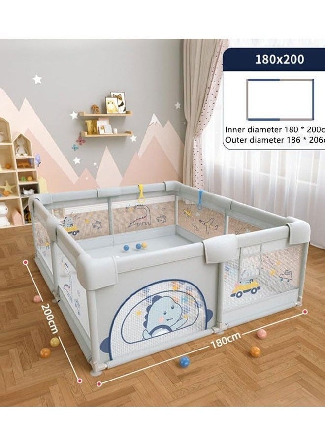 MIXDE - Indoor And Outdoor Baby Game Fence Large Baby Game Fence Sturdy Breathable Baby Safety Protective Bar With Anti -slip Base Children's Activity Center Children's Toys（180*200） - Image 1