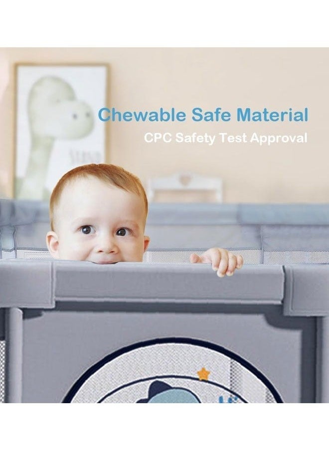 MIXDE - Indoor And Outdoor Baby Game Fence Large Baby Game Fence Sturdy Breathable Baby Safety Protective Bar With Anti -slip Base Children's Activity Center Children's Toys（180*200） - Image 1