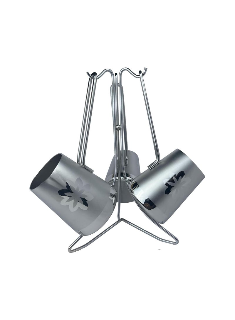 Turkish coffee pot set, 18/10 stainless steel, laser engraved, anti-rust, imported