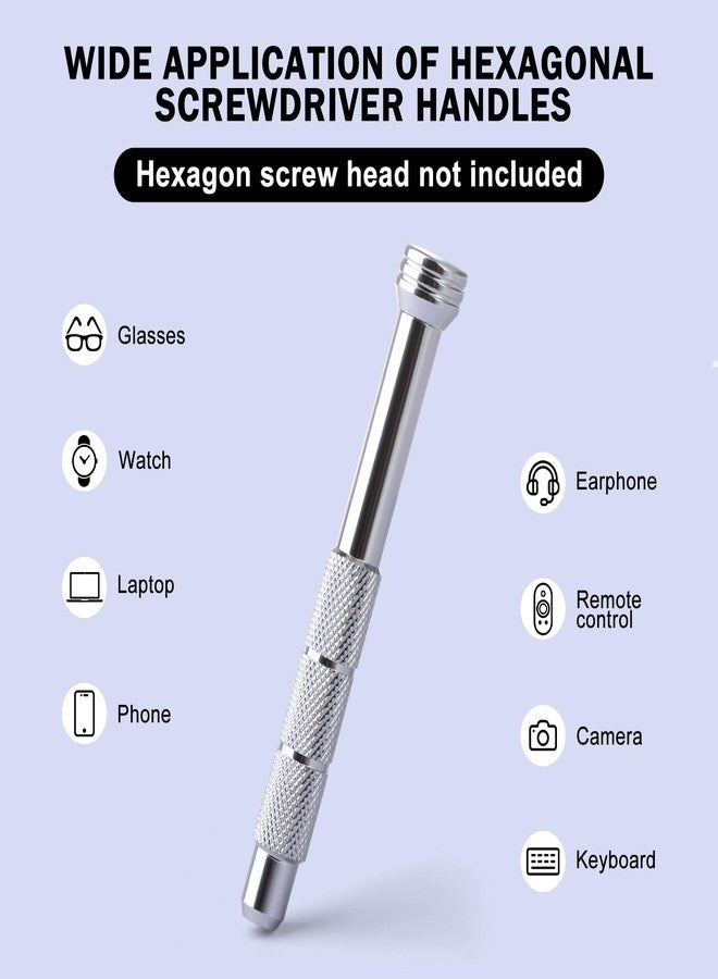 Leefasy Hex Screwdriver Handle for 4mm Screwdriver Bits Aluminium Alloy Bit Holder Hand Tools Precision for Electronics Repair - Image 2
