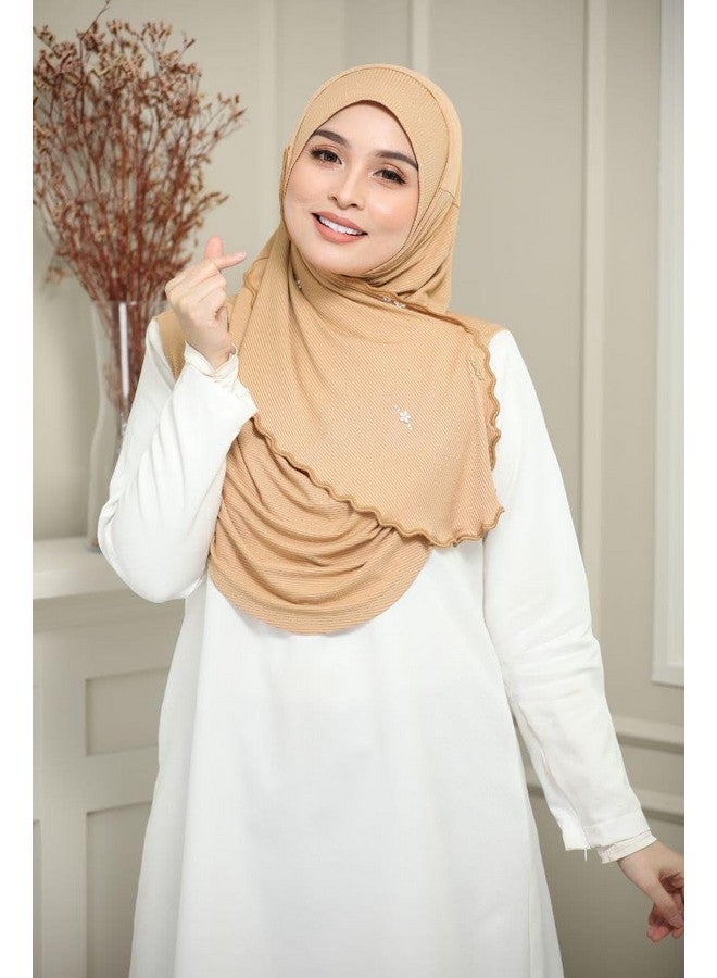 SM Cotton Hijab Scarf Stole Shawl Dupatta For Girls And Women (Pack Of 1) Beige  - Image 2