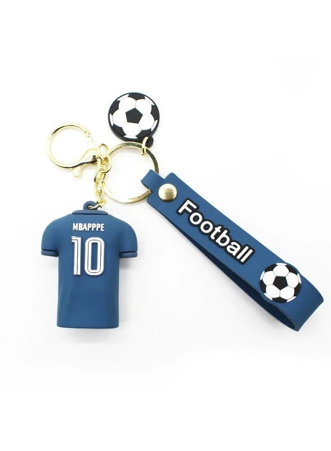 Generic 3D Football Keychain with Loop and Hook - Versatile Bag Charm, Car Keyring, and Bike Keychain - Perfect Gift for Football Fans, Featuring Football Uniform Pendant and Football Charm  - Image 1