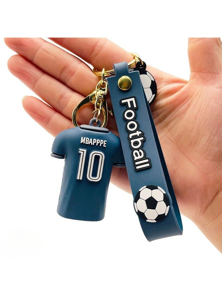 Generic 3D Football Keychain with Loop and Hook - Versatile Bag Charm, Car Keyring, and Bike Keychain - Perfect Gift for Football Fans, Featuring Football Uniform Pendant and Football Charm  - Image 2