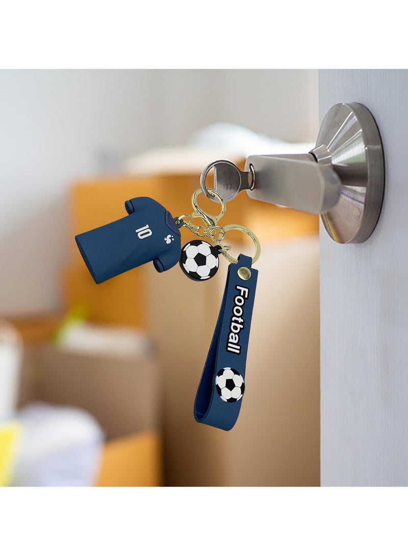 Generic 3D Football Keychain with Loop and Hook - Versatile Bag Charm, Car Keyring, and Bike Keychain - Perfect Gift for Football Fans, Featuring Football Uniform Pendant and Football Charm  - Image 4
