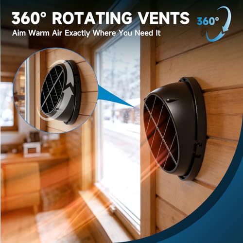 Hon&Guan 3 Inch Diesel Heater Hose Kit, Flexible Nylon Air Vent Set with Adjustable Y Splitter, Two 8FT Ducts, 3FT Outlet Pipe, Air Vents and Clamps for 5KW 8KW Heaters - Image 5