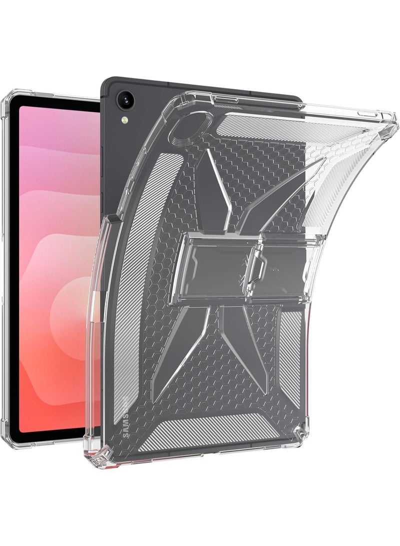 VKL حافظة شفافة لجهاز سامسونج جالاكسي تاب S11 بحجم 11 بوصة 2025 مع حامل قلم [حماية وسادة هوائية] غطاء مرن ناعم من TPU مقاوم للصدمات مع قاعدة - Image 2