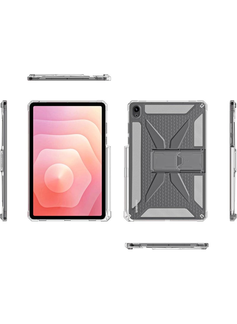 VKL حافظة شفافة لجهاز سامسونج جالاكسي تاب S11 بحجم 11 بوصة 2025 مع حامل قلم [حماية وسادة هوائية] غطاء مرن ناعم من TPU مقاوم للصدمات مع قاعدة - Image 3