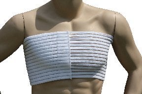 Alpha Medical ElastoFit Adjustable Breast and Chest Compression Wrap Premium Support and Comfort for PostSurgical Recovery L0220 Large Black - Image 2