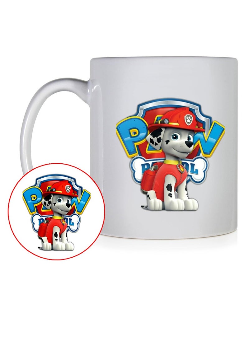 URBANTRANDS paw patrol printing Coffee Mug Whit Cap 