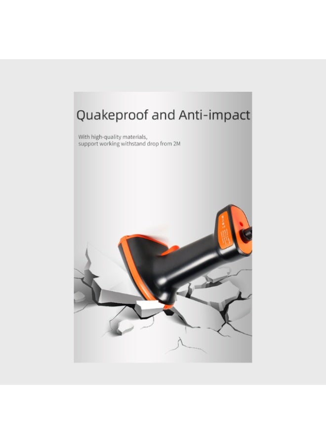 كالون قارئ باركود سلكي محمول ثنائي الأبعاد بتقنية Qr، ماسح باركود لإيصالات الدفع النقدي، جرد الشيك البنكي - Image 5