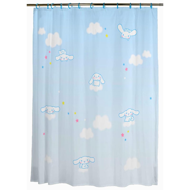 Franco Cinnamoroll 13 Piece Shower Curtain and Ring Set  (100% Officially Licensed Product) - Image 1