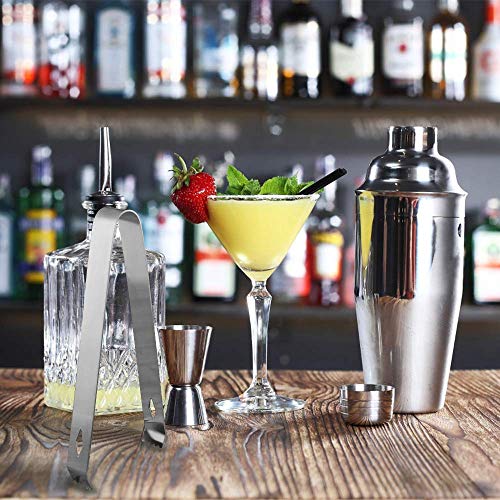 Okayji Stainless Steel Barware Cocktail Shaker Set Bartender Kit Home Bar Tool with Stand, 13- Pieces - Image 4