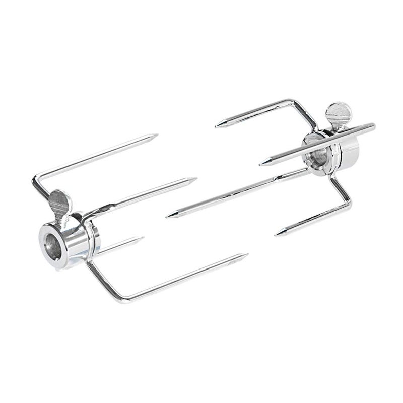 Skyflame Heavy Duty Stainless Steel Rotisserie Meat Forks Fits 12Inch and 38Inch Hexagon 38Inch and 516Inch Square Spit Rods