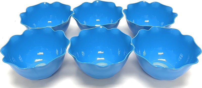 Mintra Office Mintra Home Reusable Bowls and Plates 6pk  Lotus Collection Blue Bowl 6pk  55inW x 275inH 