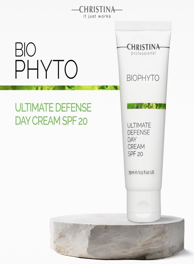 -CHRISTINA- Christina Bio Phyto Ultimate Defense Day Cream Moisturizer with SPF 20-75 ml - Broad Spectrum UVA/UVB Protection Facial Moisturizer with Hyaluronic Acid & Vitamin B12- For Normal & Combination Skin - Image 4
