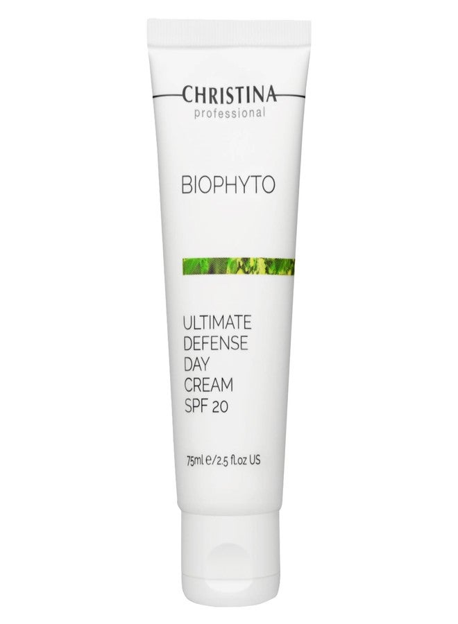-CHRISTINA- Christina Bio Phyto Ultimate Defense Day Cream Moisturizer with SPF 20-75 ml - Broad Spectrum UVA/UVB Protection Facial Moisturizer with Hyaluronic Acid & Vitamin B12- For Normal & Combination Skin - Image 1