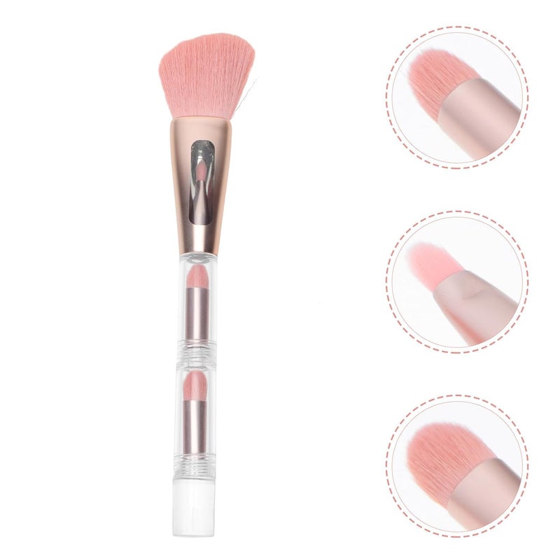 Multipurpose Makeup Brush Handheld Cosmetic Tool with Handle One Angled Blush Shadow Eyeshadow Lip Brush for Delicate Face Makeup Suitable for Beginners and Daily Use - Image 2