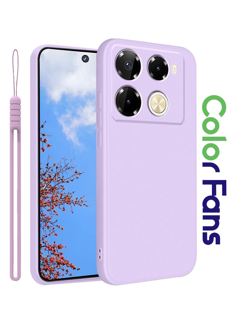 كولور فانس لهاتف Infinix Note 40 Pro/Pro+ 5G، غطاء حماية من السيليكون السائل النحيف باللون الأرجواني - Image 1
