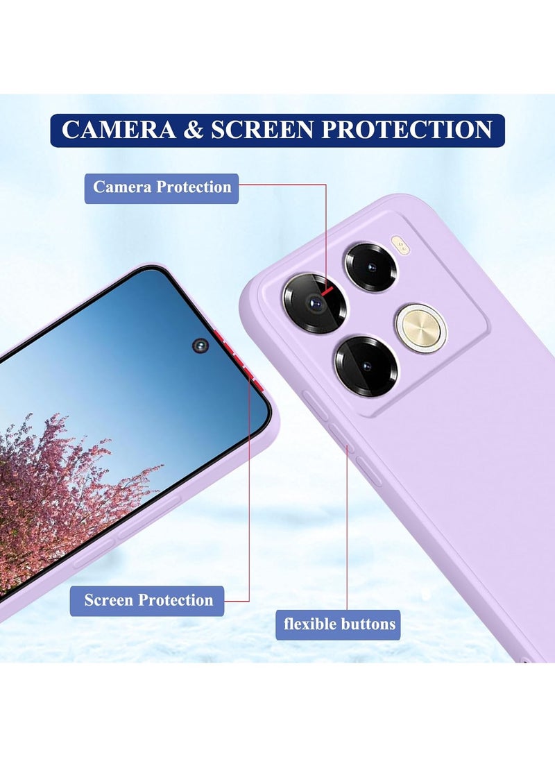 كولور فانس لهاتف Infinix Note 40 Pro/Pro+ 5G، غطاء حماية من السيليكون السائل النحيف باللون الأرجواني - Image 2