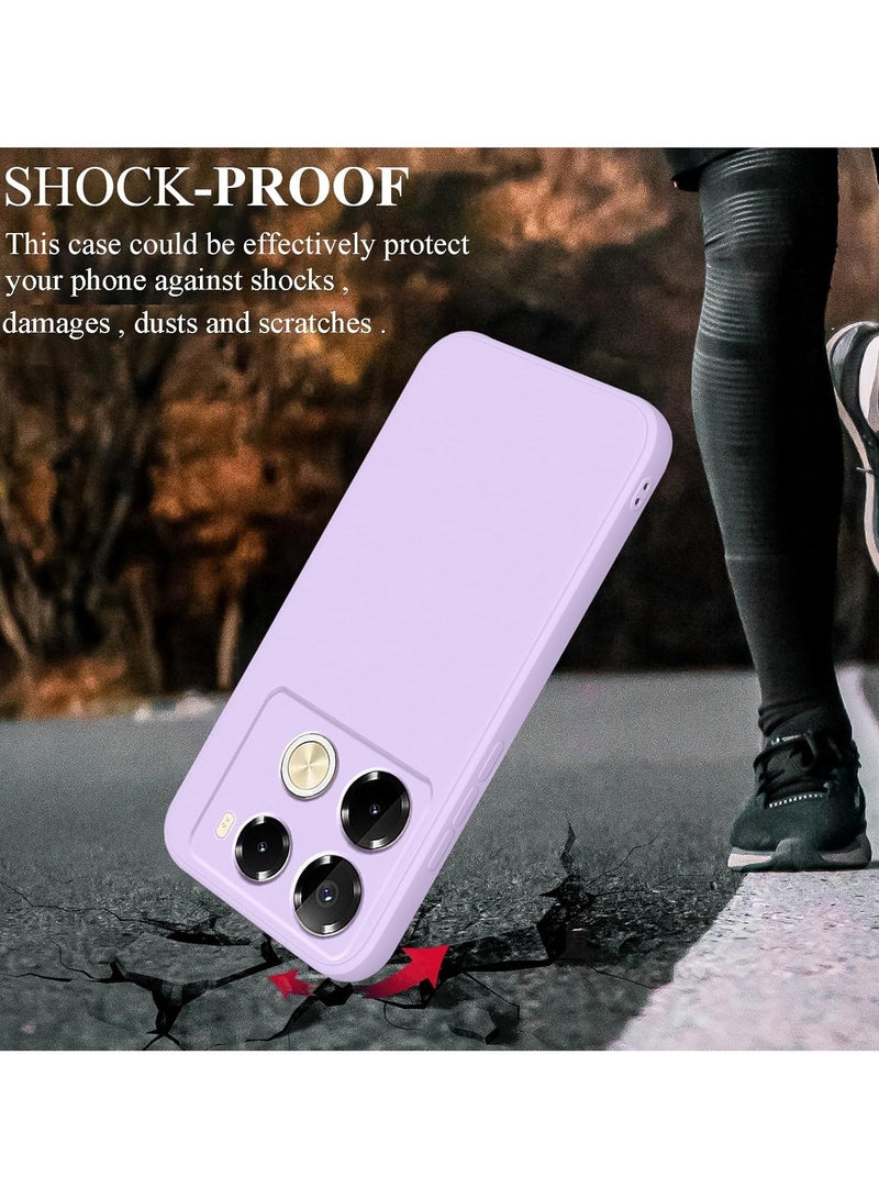 كولور فانس لهاتف Infinix Note 40 Pro/Pro+ 5G، غطاء حماية من السيليكون السائل النحيف باللون الأرجواني - Image 5