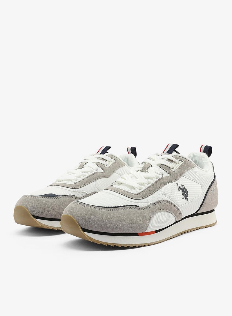 U.S. Polo Assn. Men's White with Grey Sneakers - Lightweight, Breathable and Comfortable Shoes - Image 5