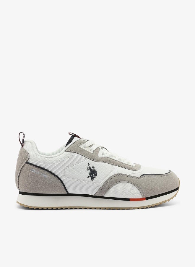 U.S. Polo Assn. Men's White with Grey Sneakers - Lightweight, Breathable and Comfortable Shoes - Image 1