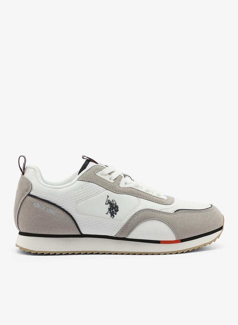 U.S. Polo Assn. Men's White with Grey Sneakers - Lightweight, Breathable and Comfortable Shoes - Image 2