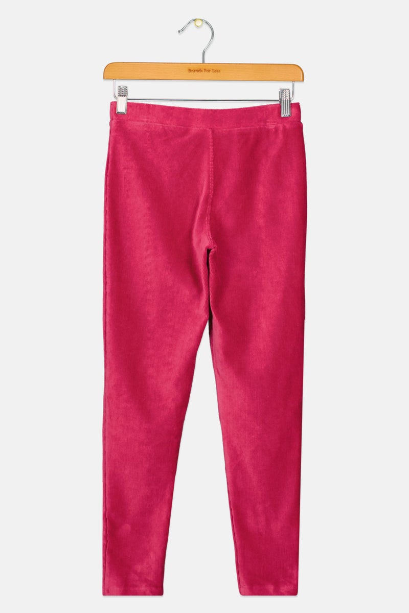 GAP Kids Girl Velvet Pull On Pants, Magenta - Image 2