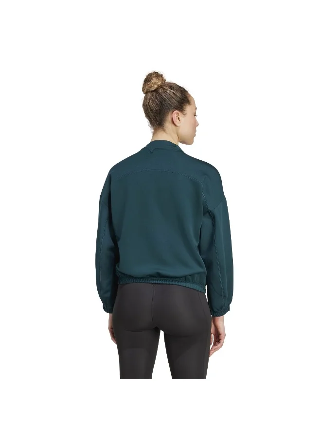 Adidas Adidas Motion Es Cover Green Sweatshirt (Long Sleeve) Sweatshirts For Women