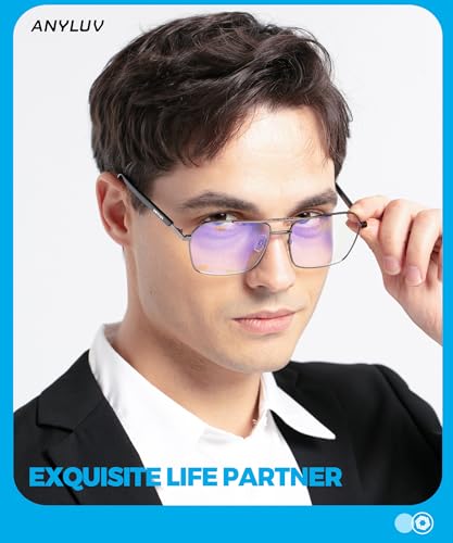 ANYLUV Blue Light Glasses MenWomen Blue Light Blocking Glasses Computer Screen Blocker Eyes Protection Glasses - Image 3