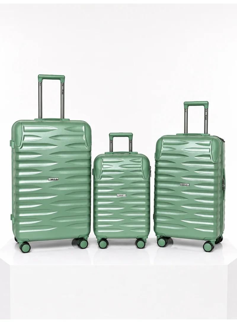 WAF Panda Premium 3-Piece Luggage Set 20/24/28 Inch Fiber+PC Hard Shell Suitcase with TSA Lock & 360° Spinner Wheels – Lightweight Luxury Travel Trolley Bags for Cabin & Check-In | Stylish Travel Luggage Set KSA